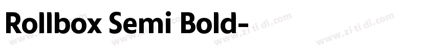 Rollbox Semi Bold字体转换
